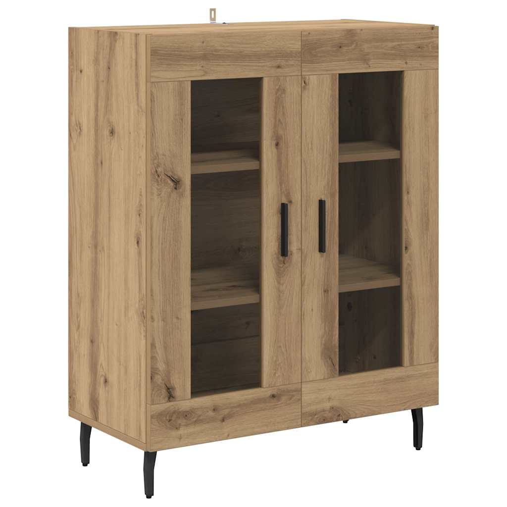 Vidaxl dressoir artisan eiken 69,5 x 34 x 90 cm bewerkt hout