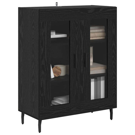 Vidaxl dressoir zwart eiken 69,5 x 34 x 90 cm bewerkt hout