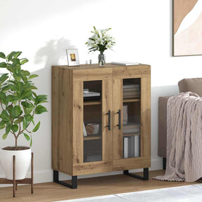 Vidaxl dressoir artisan eiken 69,5 x 34 x 90 cm bewerkt hout