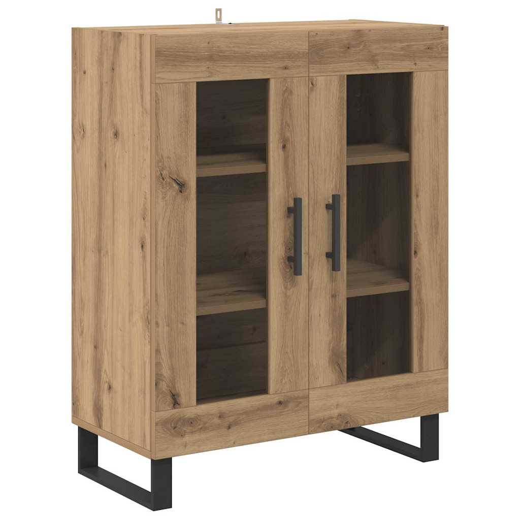 Vidaxl dressoir artisan eiken 69,5 x 34 x 90 cm bewerkt hout