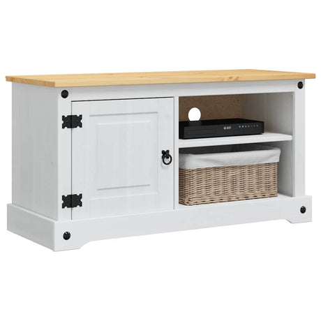 Vidaxl tv-kast corona 100 x 40 x 52 cm wit massief grenenhout