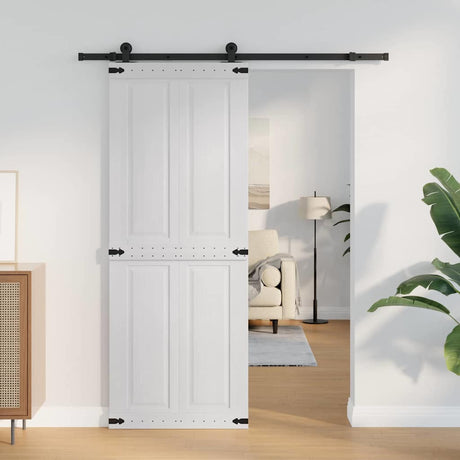 Vidaxl schuifdeur corona 80 x 210 cm massief grenenhout wit
