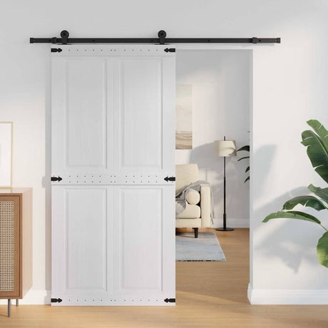 Vidaxl schuifdeur corona 100 x 210 cm massief grenenhout wit