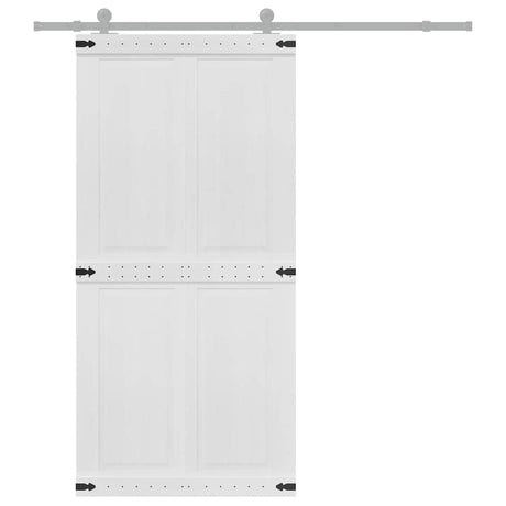Vidaxl schuifdeur corona 100 x 210 cm massief grenenhout wit