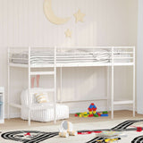 Vidaxl loftbed voor kids effen wit 75 x 190 cm staal