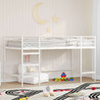 Vidaxl loftbed voor kids effen wit 90 x 200 cm staal
