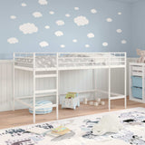 Vidaxl loftbed voor kids effen wit 107 x 203 cm staal