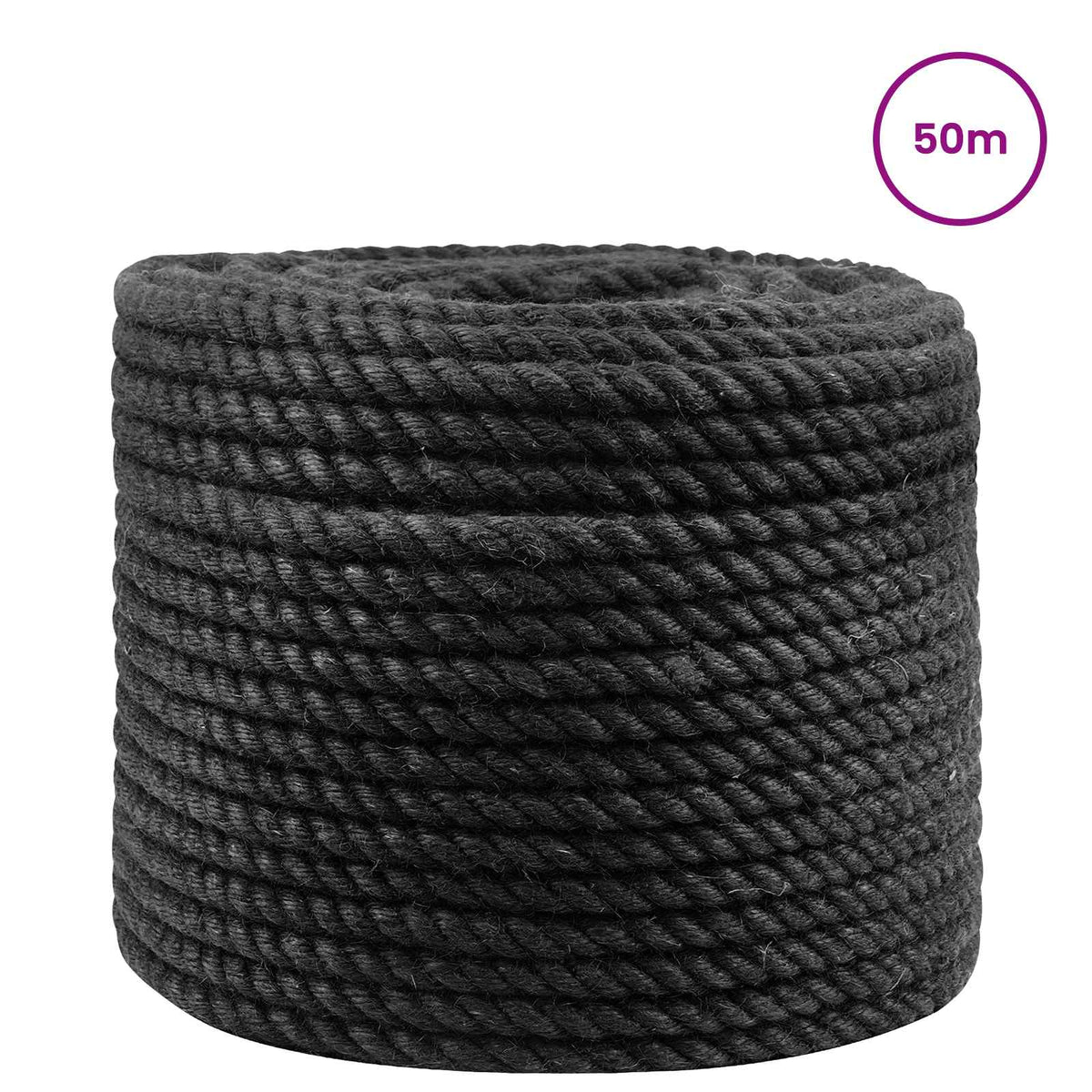 Vidaxl jute touw 12 mm zwart 100% tossa jute