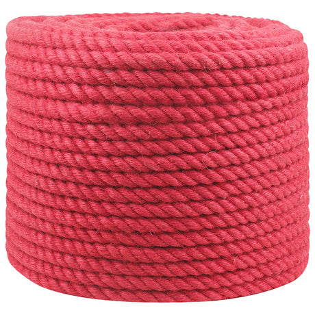 Vidaxl jute touw 14 mm rood 100% tossa jute