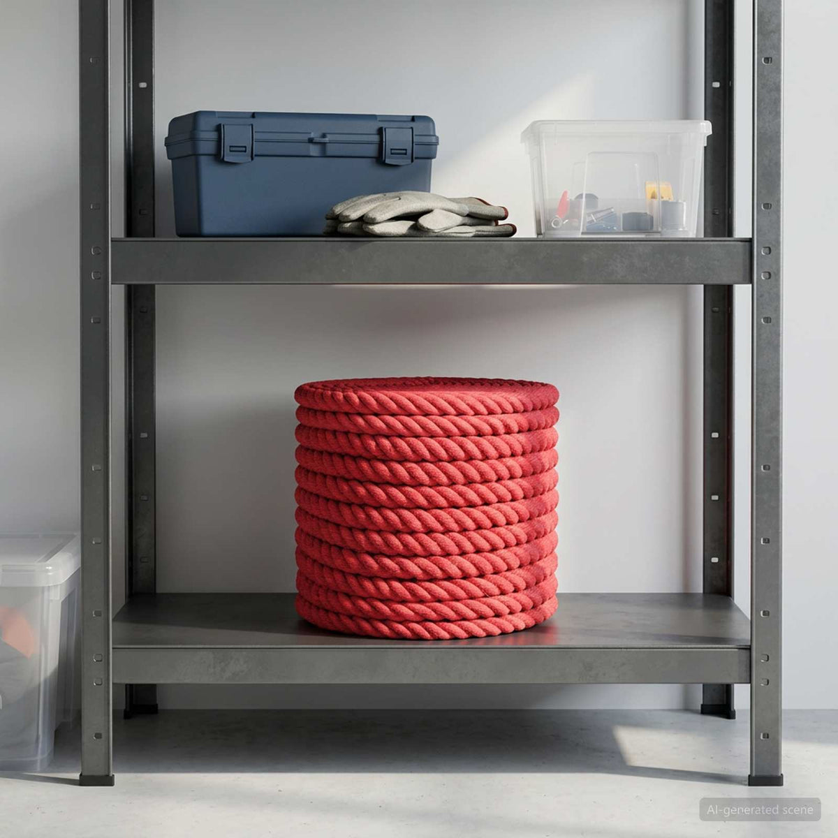 Vidaxl jute touw 16 mm rood 100% tossa jute