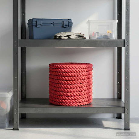 Vidaxl jute touw 16 mm rood 100% tossa jute