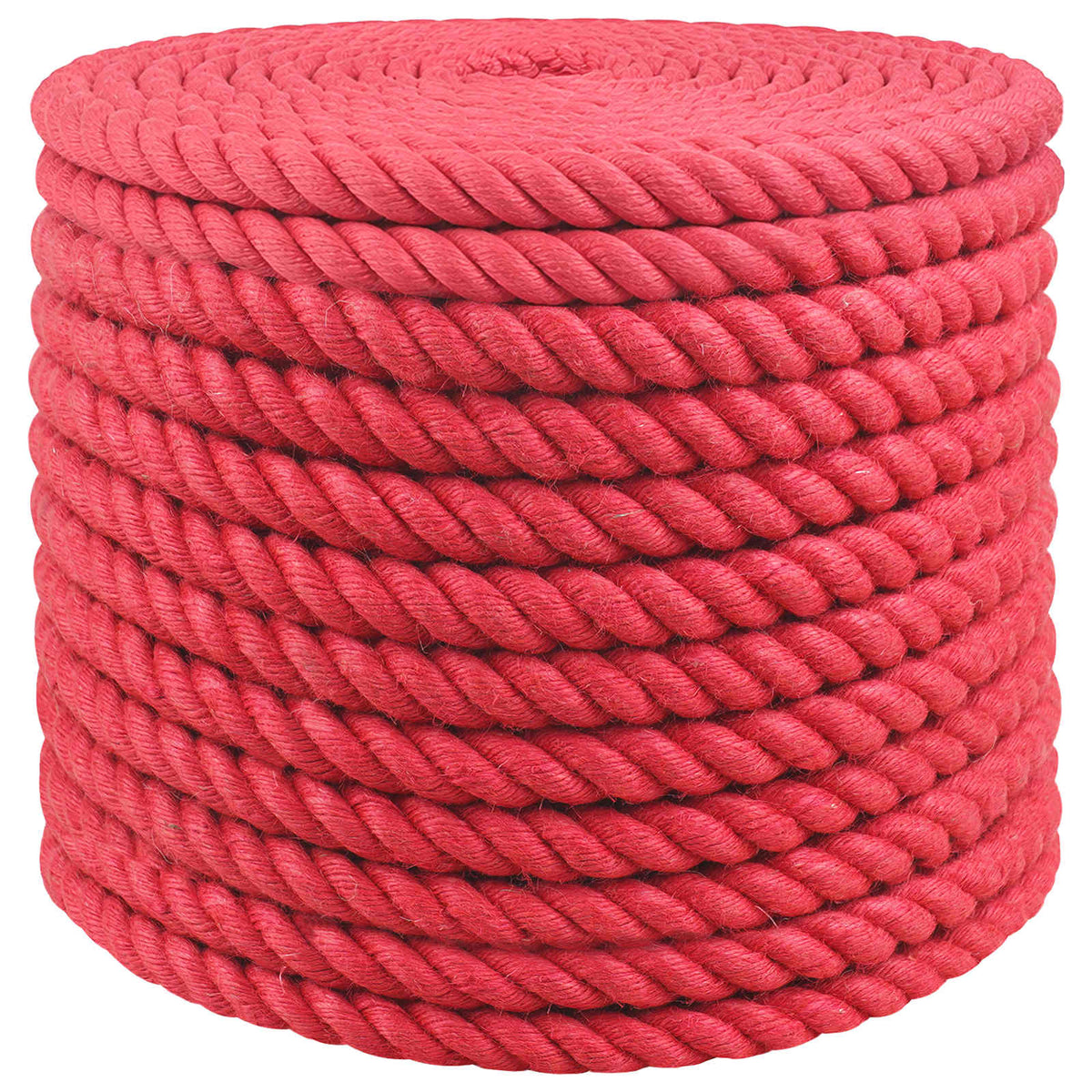Vidaxl jute touw 20 mm rood 100% tossa jute