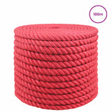 Vidaxl jute touw 20 mm rood 100% tossa jute