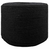 Vidaxl katoenen touw 8 mm 100 m zwart 100% katoen