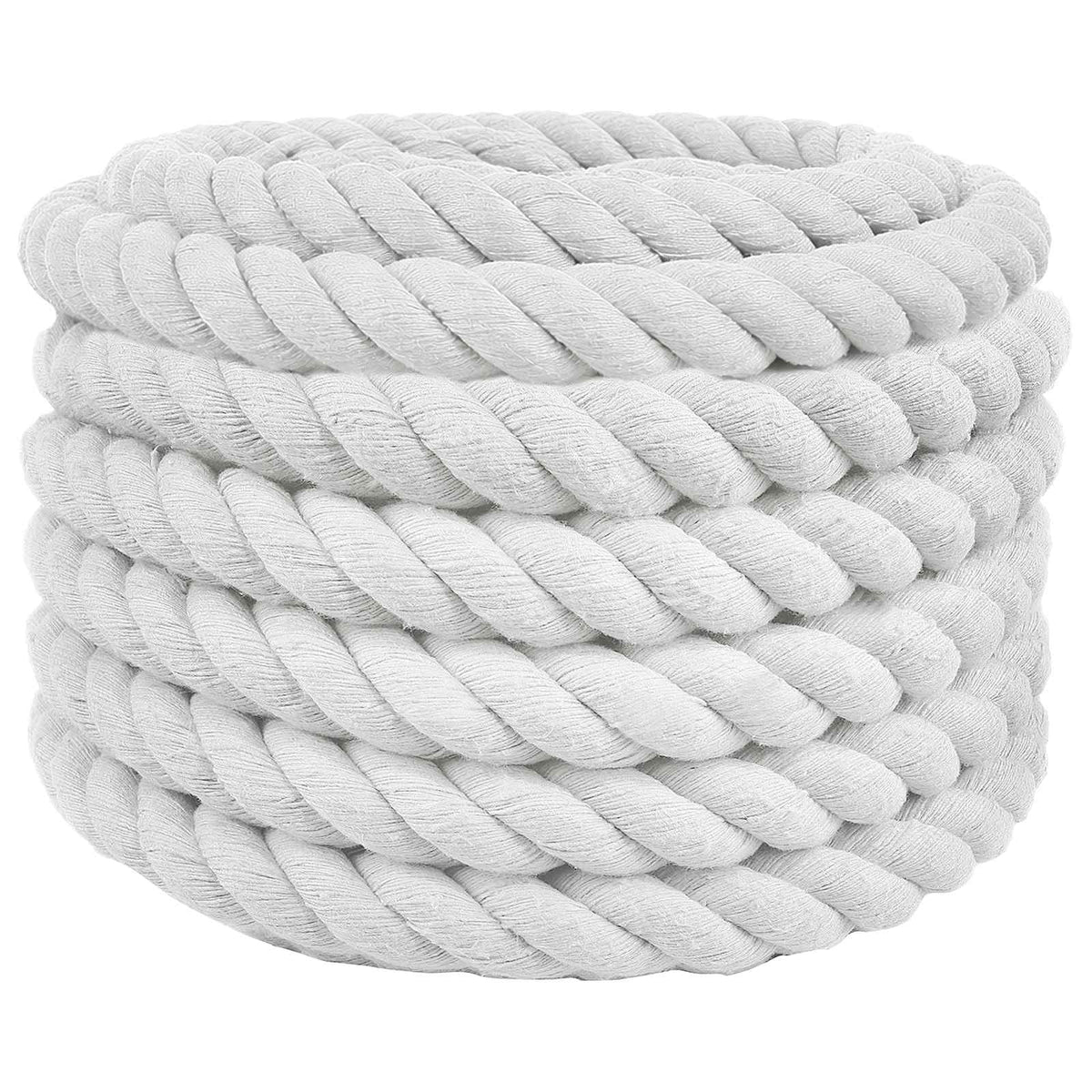 Vidaxl katoenen touw 40 mm 5 m wit 100% katoen