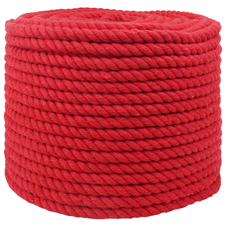 Vidaxl katoenen touw 10 mm 25 m rood 100% katoen