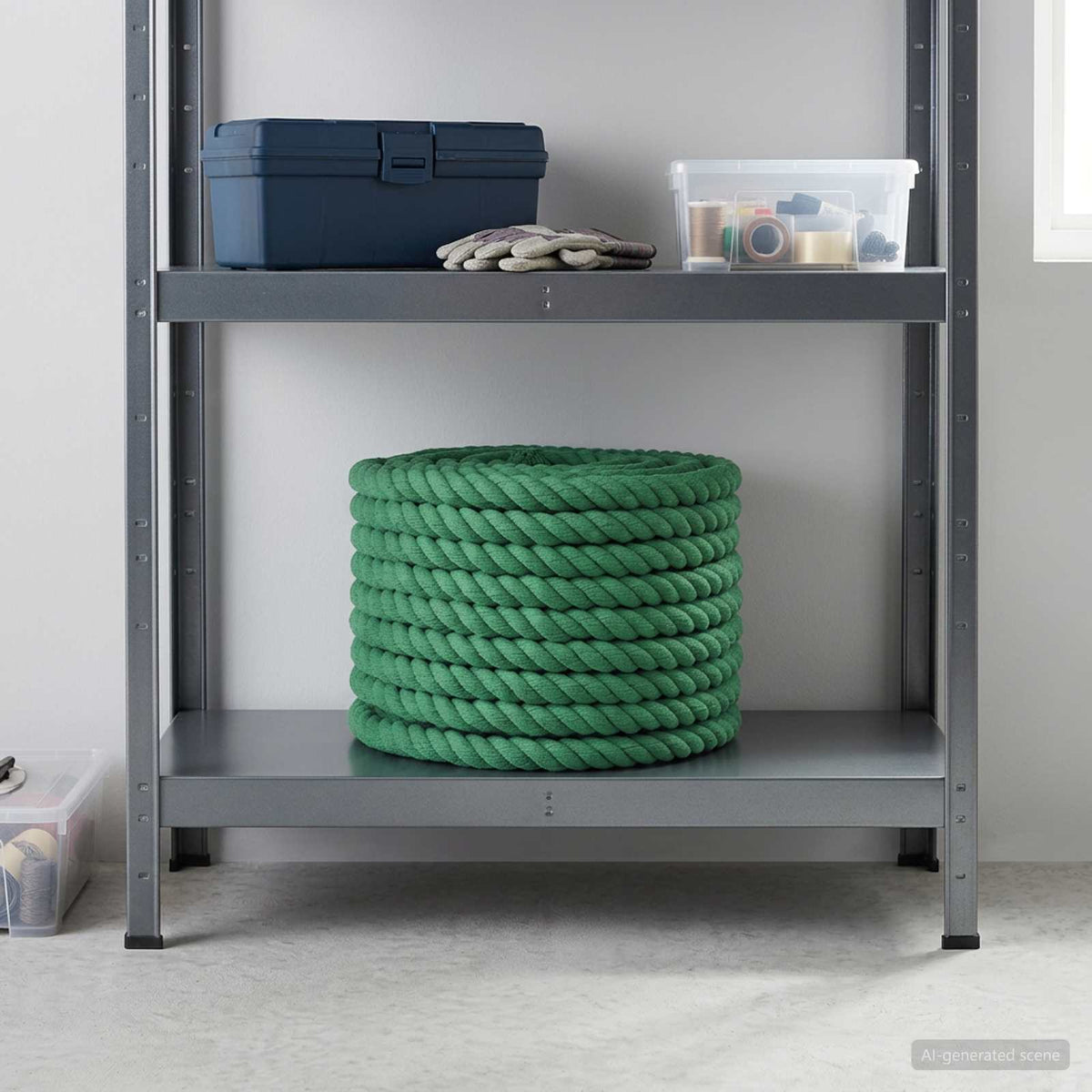 Vidaxl katoenen touw 16 mm 100 m groen 100% katoen