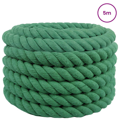 Vidaxl katoenen touw 40 mm 5 m groen 100% katoen