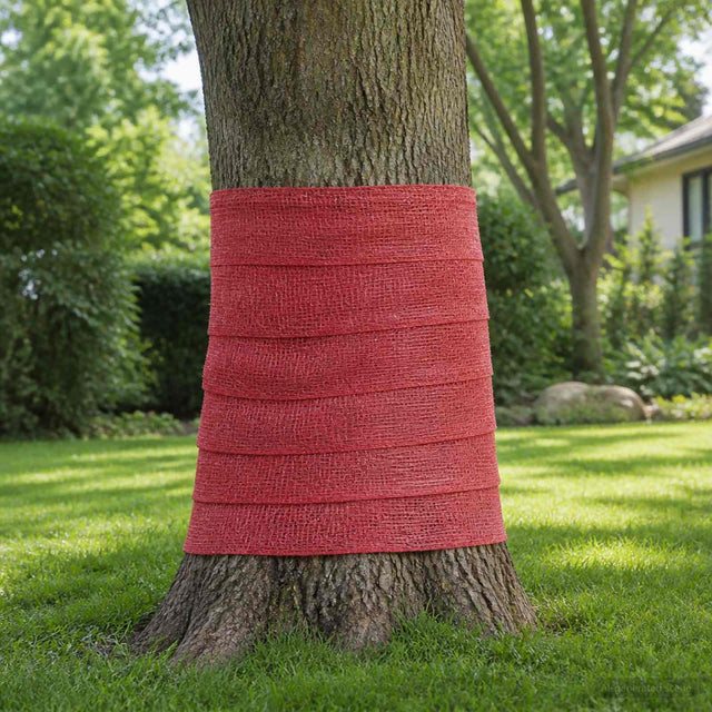 Vidaxl jute rol 200 x 2500 cm rood