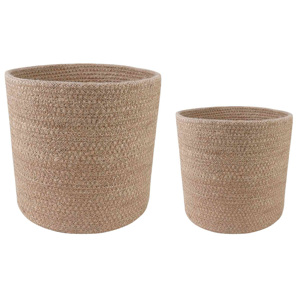 Vidaxl plantenpot set 2 st naturel ø 28 x 28 cm 100% tossa jute