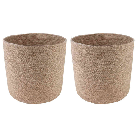 Vidaxl plantenpot set 2 st naturel ø 28 x 28 cm 100% tossa jute