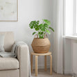 Vidaxl plantenpot met handvatten naturel ø 45 x 36 cm 100% zeegras