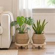 Vidaxl plantenpot met handvatten 2 st naturel ø 45 x 36 cm