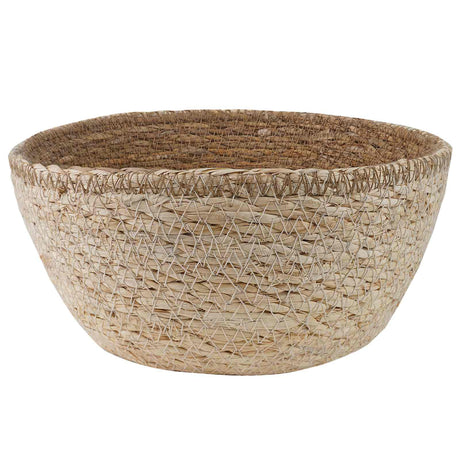 Vidaxl plantenpot met handvatten wit ø 22 x 20 cm 100% zeegras