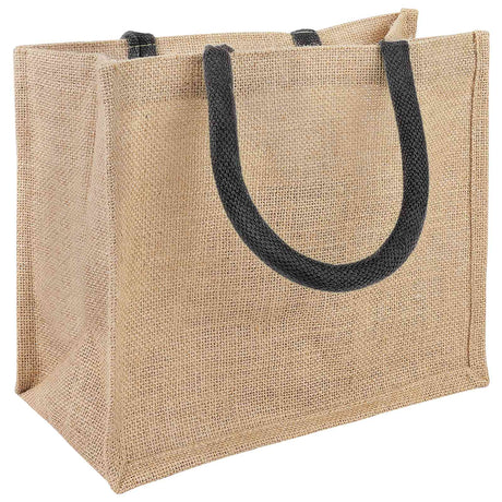 Vidaxl jute handtassen 5 naturel en zwart 26 x 22 x 14 cm