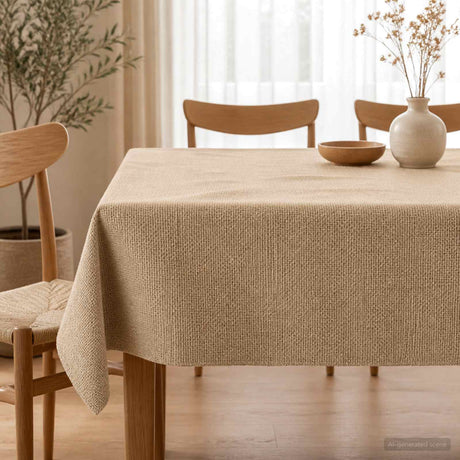 Vidaxl jute tafelkleed naturel ø 180 cm 100% tossa jute