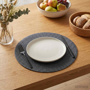 Vidaxl jute placematten 4 st donkergrijs 100% tossa jute