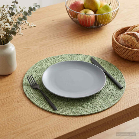 Vidaxl jute placematten 4 st olijfgroen 100% tossa jute