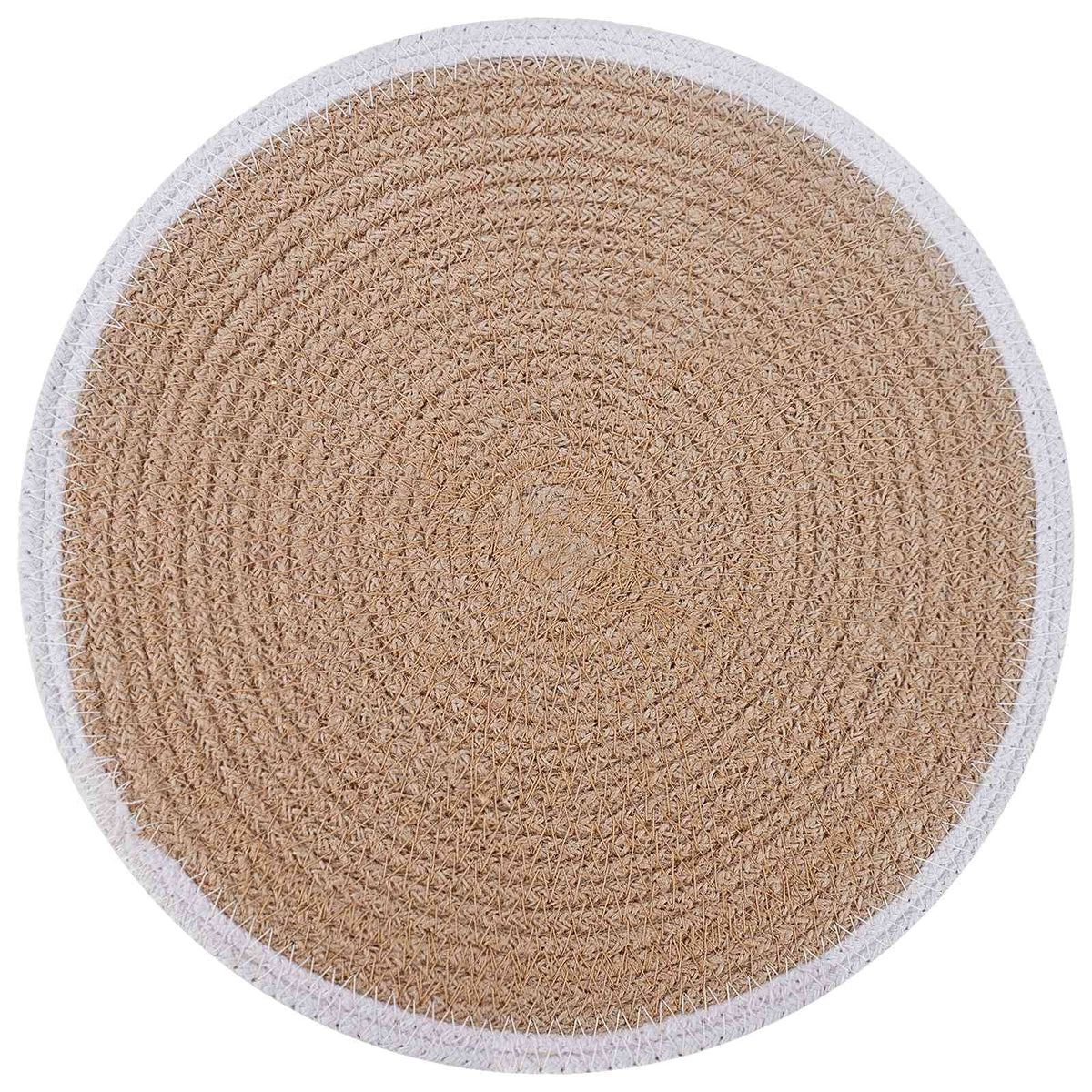 Vidaxl jute placematten 6 st natuurlijk en wit 100% tossa jute