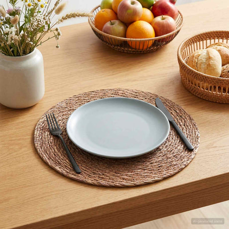 Vidaxl zeegroene placemats 4 st bruin 100% zeegras