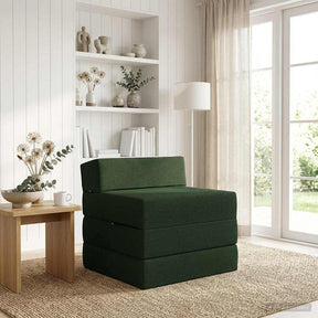 Vidaxl vouwbare bankbed donkergroen 70 x 60 x 63 cm stof