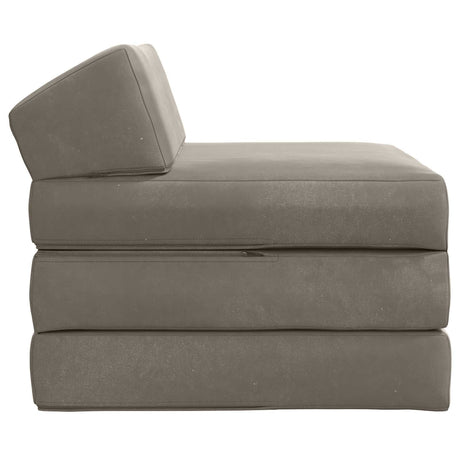 Vidaxl vouwbare bankbed lichtgrijs 70 x 60 x 49 cm fluweel