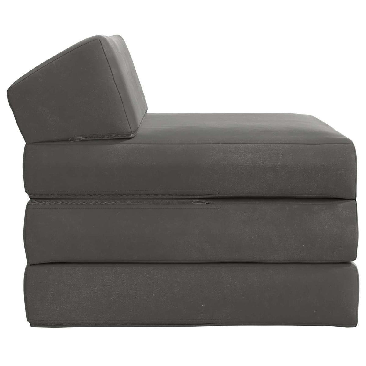 Vidaxl vouwbare bankbed donkergrijs 200 x 70 x 10 cm fluweel