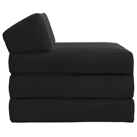 Vidaxl vouwbare bankbed zwart 70 x 60 x 49 cm fluweel