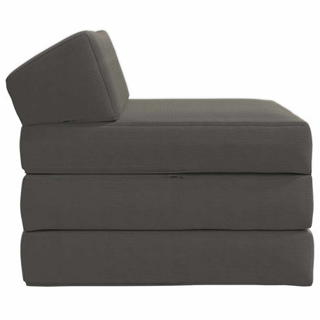 Vidaxl vouwbare bankbed 2-zits donkergrijs 70 x 60 x 49 cm katoen stof
