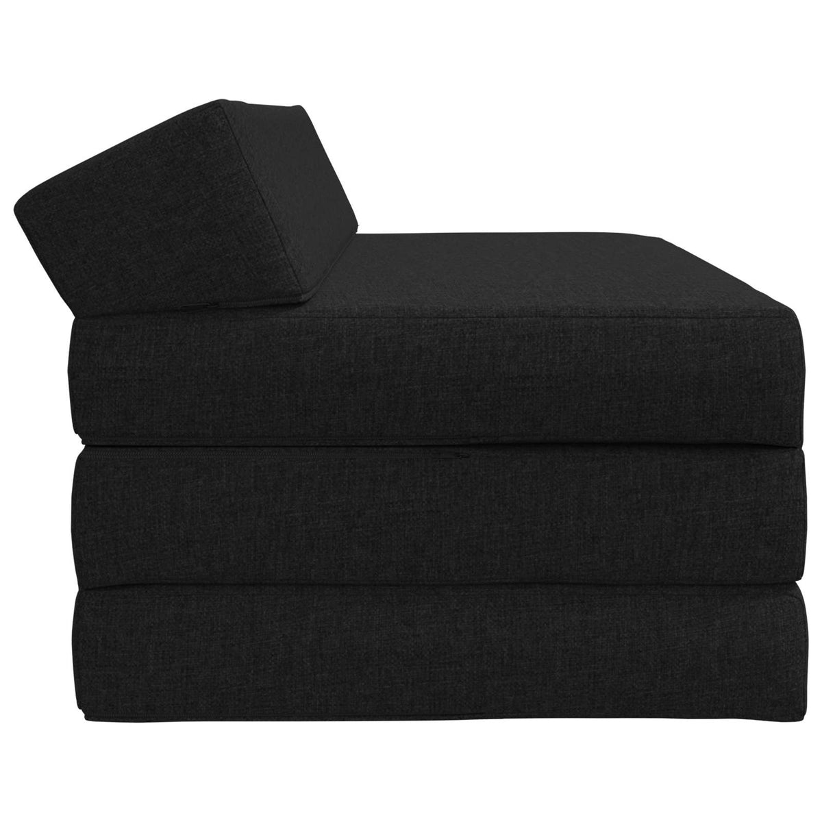 Vidaxl vouwbare bankbed zwart 120 x 60 x 49 cm stof