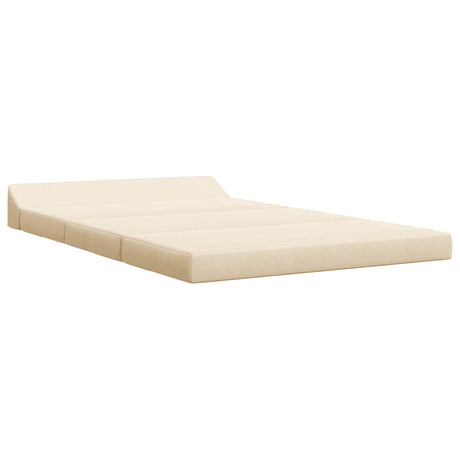 Vidaxl vouwbare bankbed 2-zits crèmekleurig 120 x 60 x 49 cm stof
