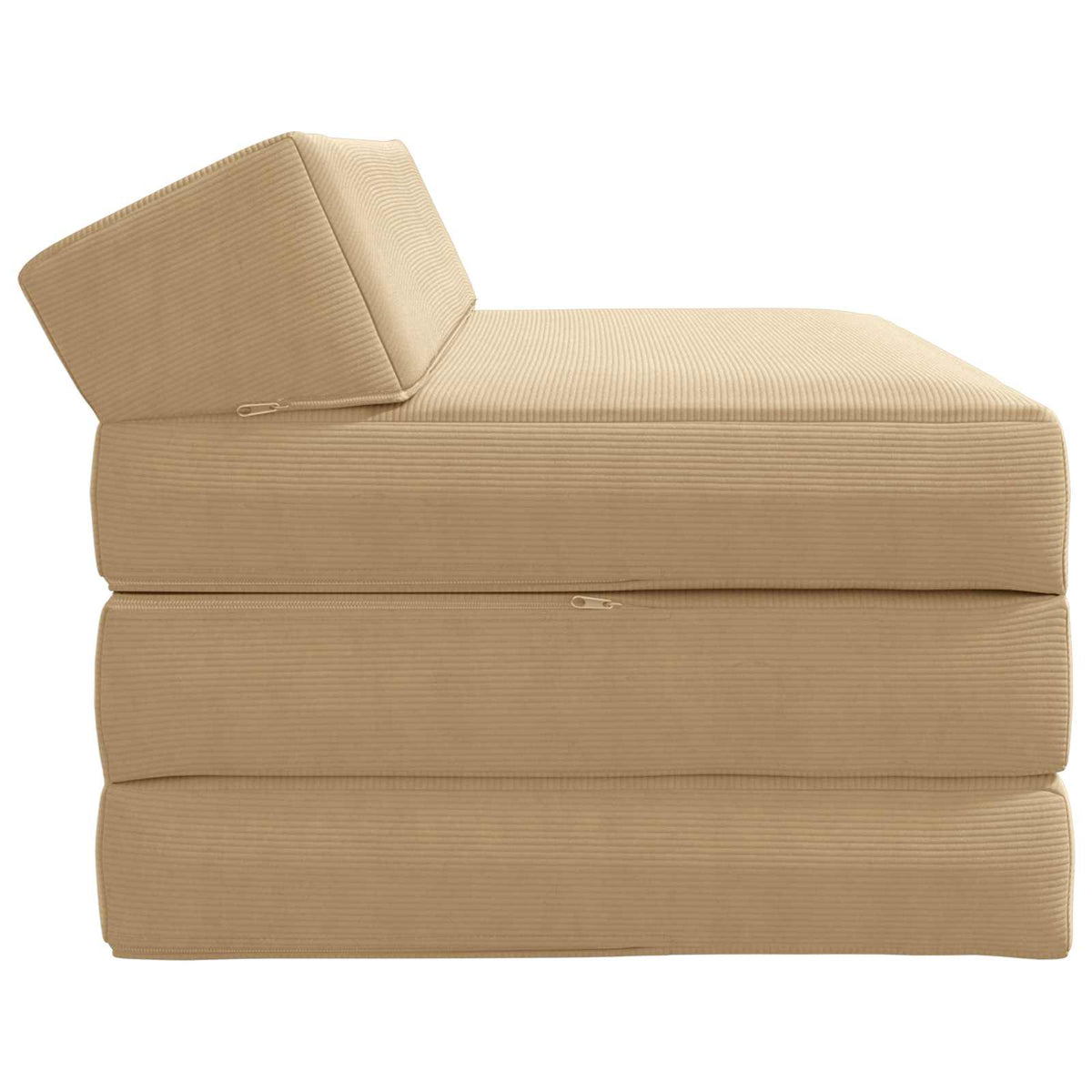 Vidaxl vouwbare bankbed 2-zits groen grijs 120 x 60 x 49 cm stof