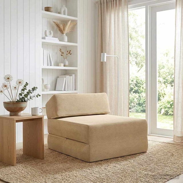 Vidaxl vouwbare bankbed groen grijs 60 x 70 x 41 cm stof