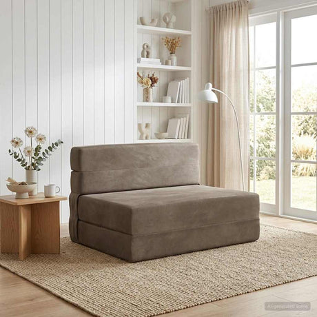 Vidaxl vouwbare bankbed lichtgrijs 70 x 72 x 60 cm stof