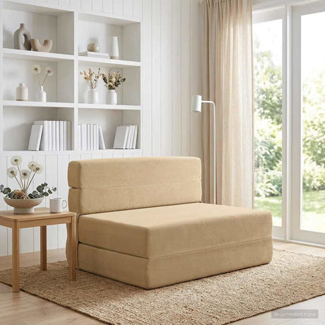 Vidaxl vouwbare bankbed groen grijs 70 x 72 x 60 cm stof