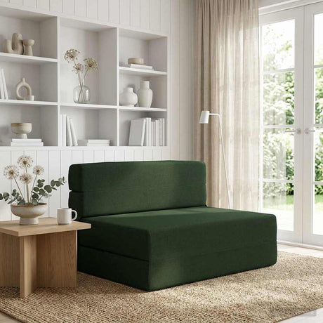 Vidaxl vouwbare bankbed donkergroen 70 x 80 x 60 cm stof