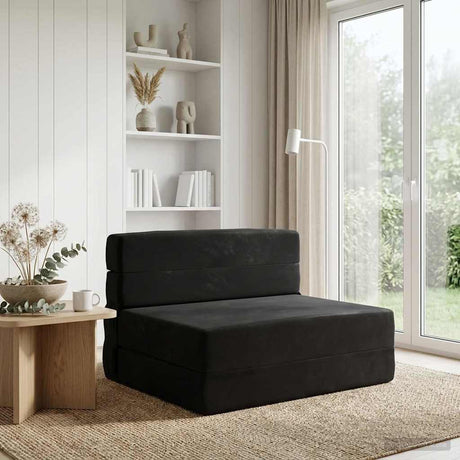 Vidaxl vouwbare bankbed zwart 70 x 80 x 60 cm stof
