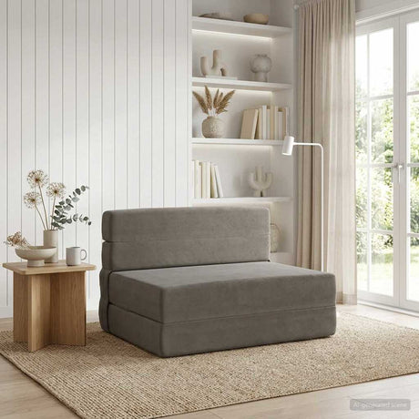 Vidaxl vouwbare bankbed lichtgrijs 70 x 80 x 60 cm stof