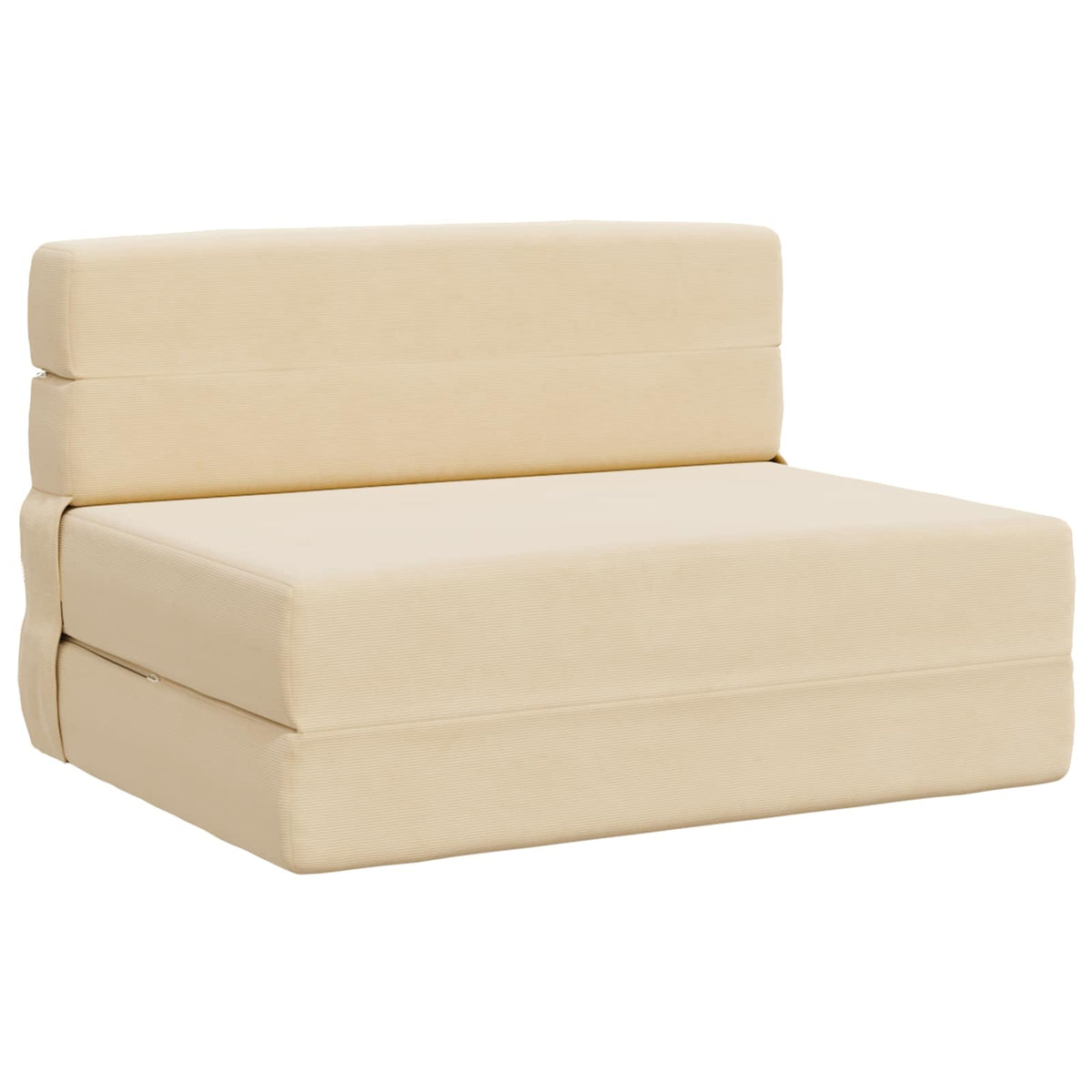 Vidaxl vouwbare bankbed crèmekleurig 100 x 80 x 60 cm stof
