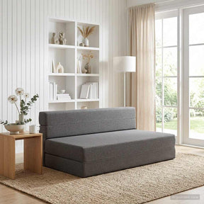 Vidaxl vouwbare bankbed lichtgrijs 152 x 86,5 x 60 cm stof